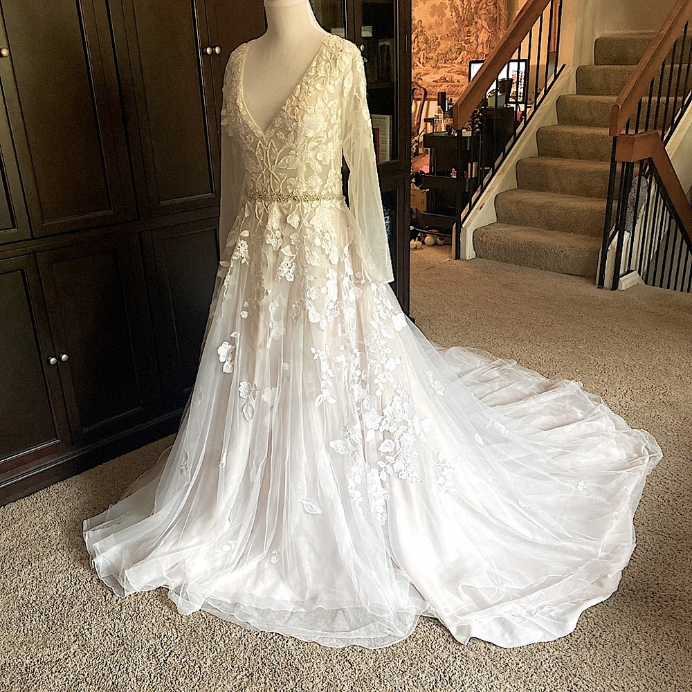 Galina Signature SWG820 long sleeve wedding dress